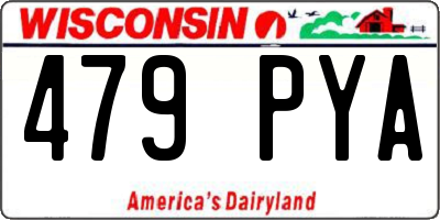 WI license plate 479PYA