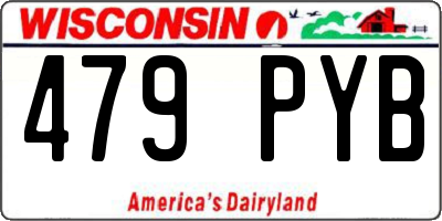 WI license plate 479PYB