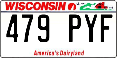 WI license plate 479PYF