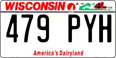 WI license plate 479PYH