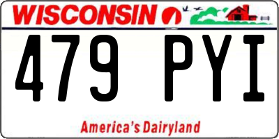 WI license plate 479PYI