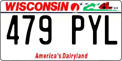 WI license plate 479PYL