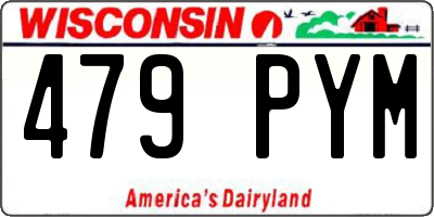 WI license plate 479PYM