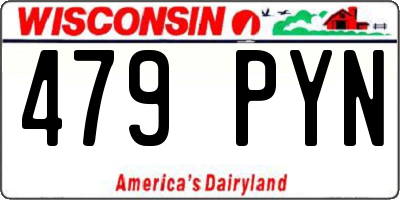 WI license plate 479PYN