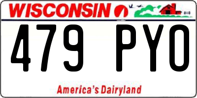WI license plate 479PYO