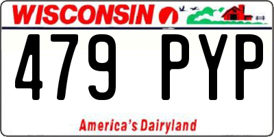 WI license plate 479PYP