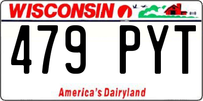 WI license plate 479PYT