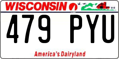 WI license plate 479PYU