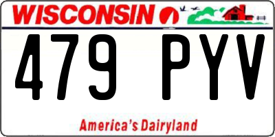 WI license plate 479PYV