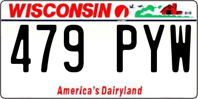WI license plate 479PYW