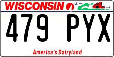 WI license plate 479PYX