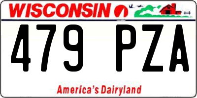 WI license plate 479PZA