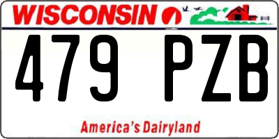 WI license plate 479PZB