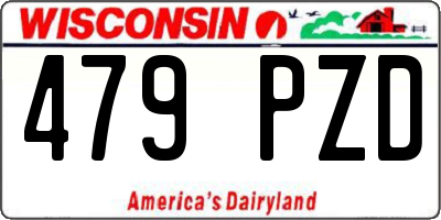 WI license plate 479PZD