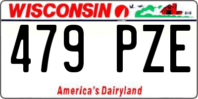 WI license plate 479PZE