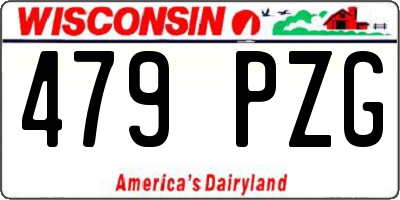 WI license plate 479PZG
