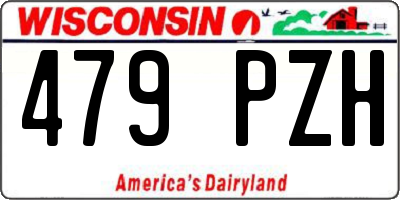 WI license plate 479PZH