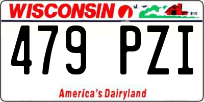 WI license plate 479PZI