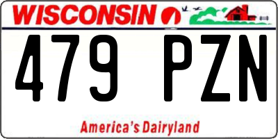 WI license plate 479PZN