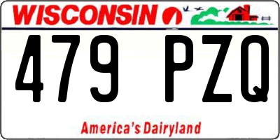 WI license plate 479PZQ