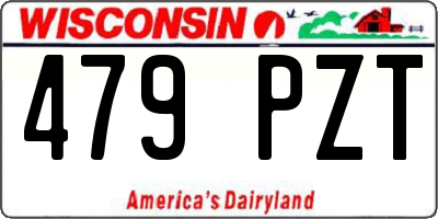 WI license plate 479PZT