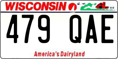 WI license plate 479QAE