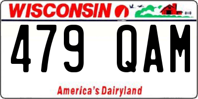 WI license plate 479QAM