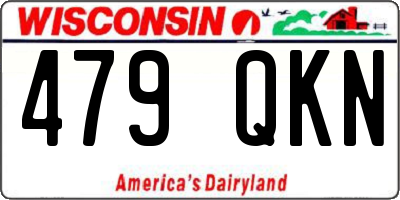 WI license plate 479QKN