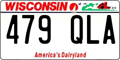 WI license plate 479QLA