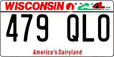 WI license plate 479QLO