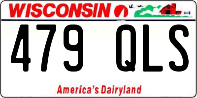 WI license plate 479QLS