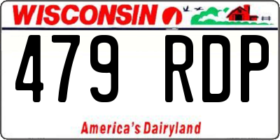 WI license plate 479RDP
