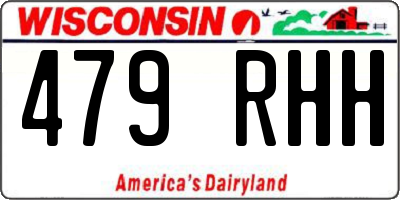 WI license plate 479RHH
