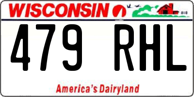 WI license plate 479RHL