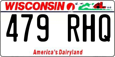 WI license plate 479RHQ