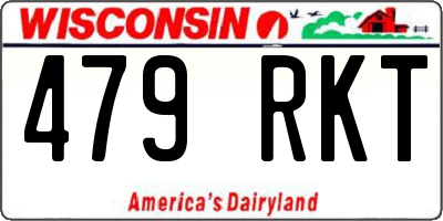 WI license plate 479RKT