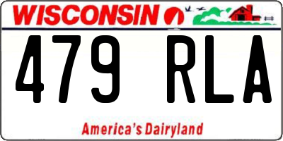 WI license plate 479RLA
