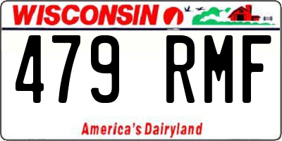 WI license plate 479RMF