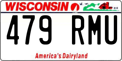 WI license plate 479RMU