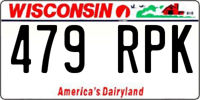 WI license plate 479RPK
