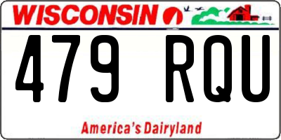 WI license plate 479RQU