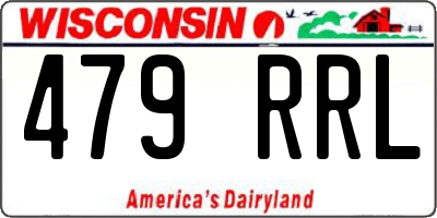 WI license plate 479RRL