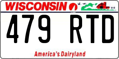 WI license plate 479RTD