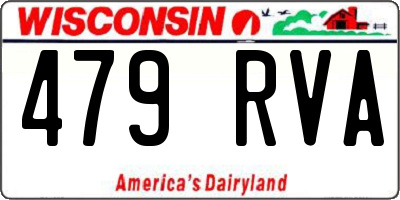 WI license plate 479RVA