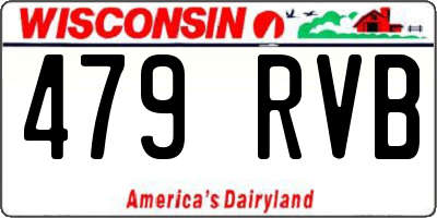 WI license plate 479RVB