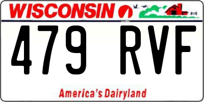 WI license plate 479RVF