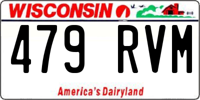 WI license plate 479RVM