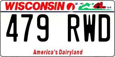 WI license plate 479RWD