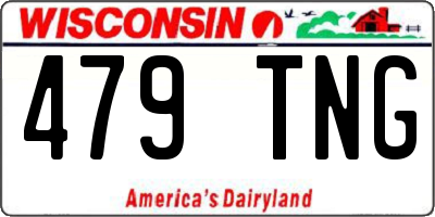 WI license plate 479TNG