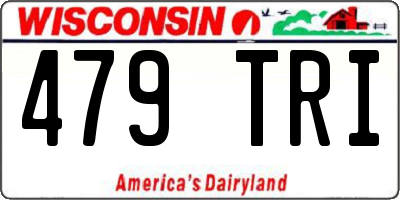 WI license plate 479TRI